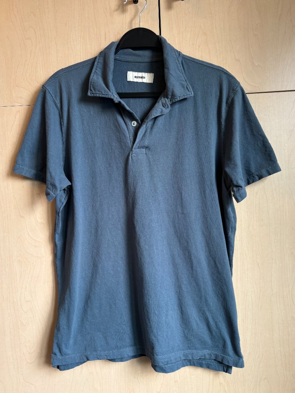 Men's Sueded Cotton Polo from Buck Mason - Orion Blue - Size Medium